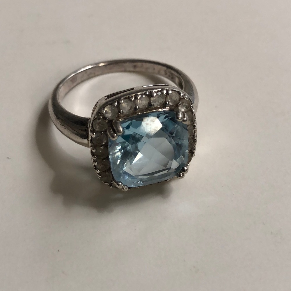 925 Sterling Silver Aquamarine Ring